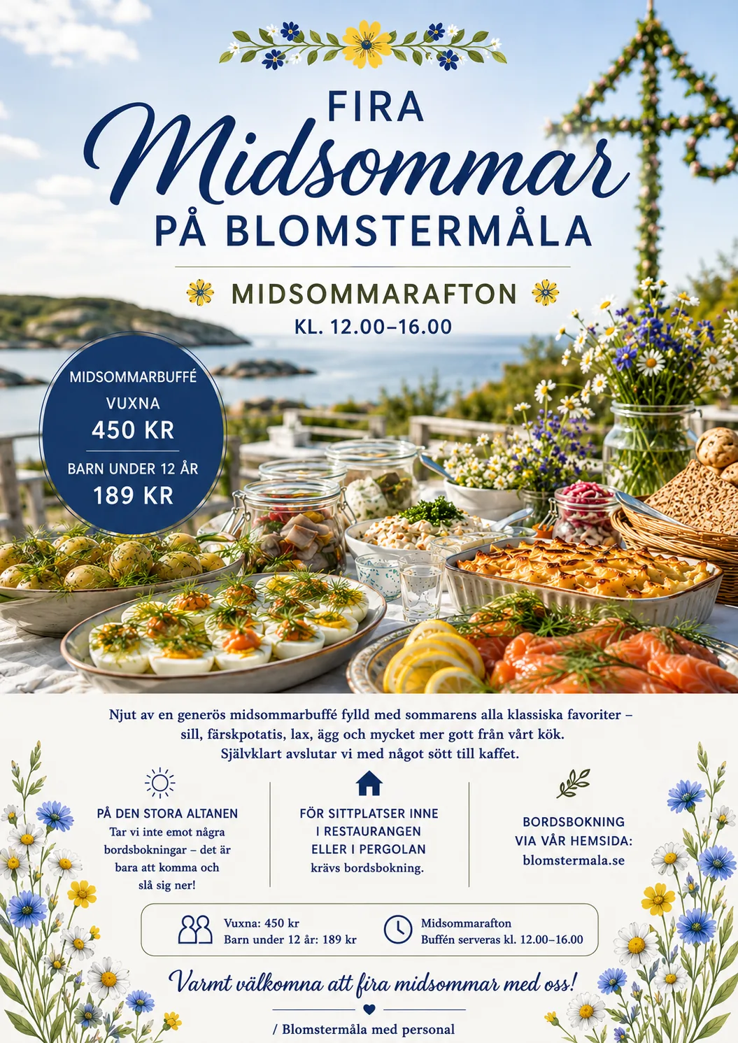 Midsommarbuffé vid havet